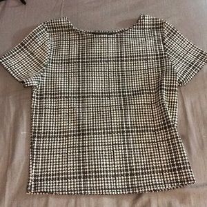 Black and white crop top